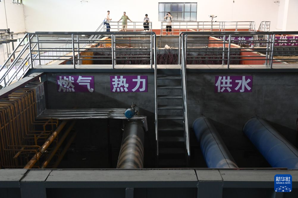 这是8月5日在清华大学合肥公共安全研究院拍摄的地下管网安全实验平台。新华社发（林秋锦摄）